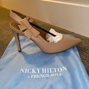 Bow Beige Pointed Heels